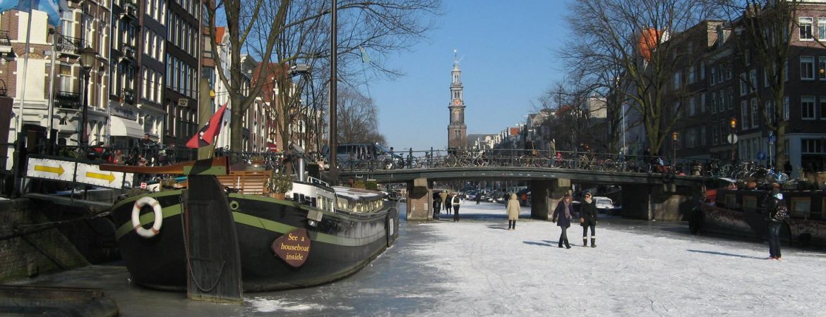 Houseboat in 2012 when the canals froze.